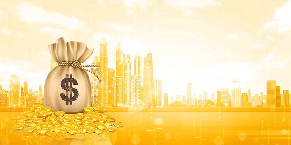 图片[6]-黄色背景图片，可用于金融投资宣传背景海报（PSD下载修改）