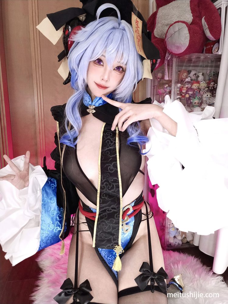 蜜汁猫裘 原神 甘雨 国风小僵尸 [47P2V-2.2G]-美图世界